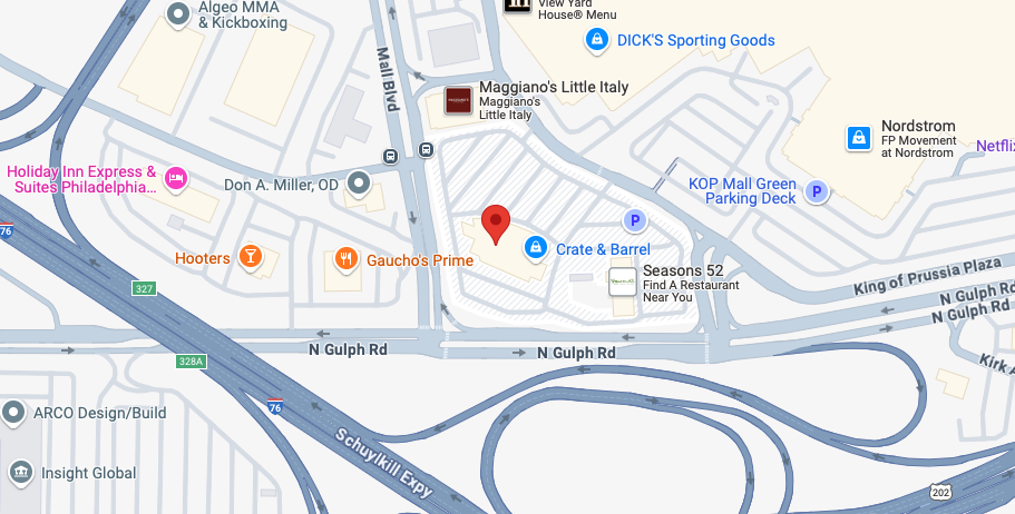 Map for location: King of Prussia, PA