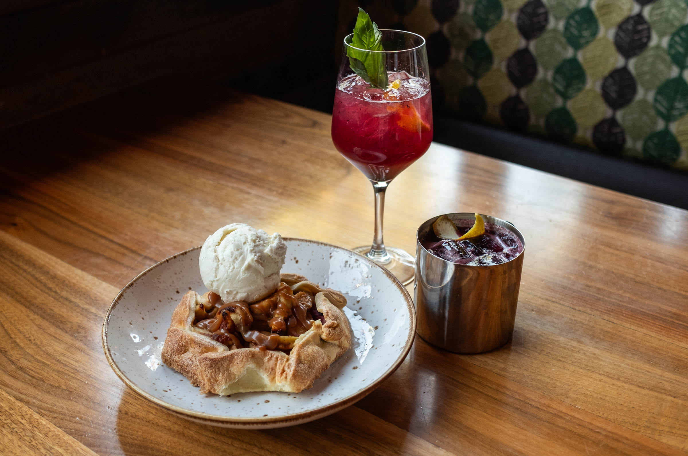 Huckleberry Apple Pie, Huckleberry Spritz and Huckleberry Mule